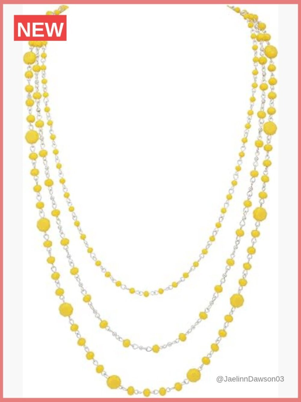 Multilayer Handmade Glass Bead Long Chain Necklace